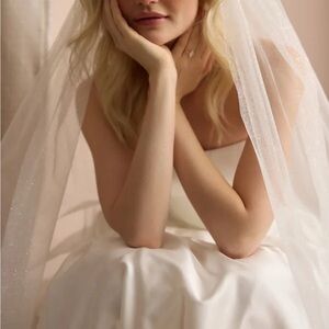 Cathedral Length Elegant White Sparkle Bridal Veil by Vow'd